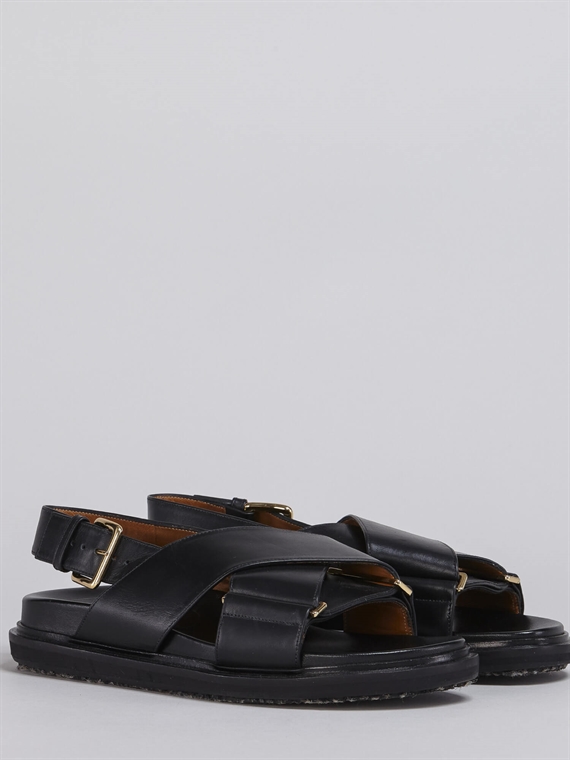 Marni Fussbett Sandaler, Black